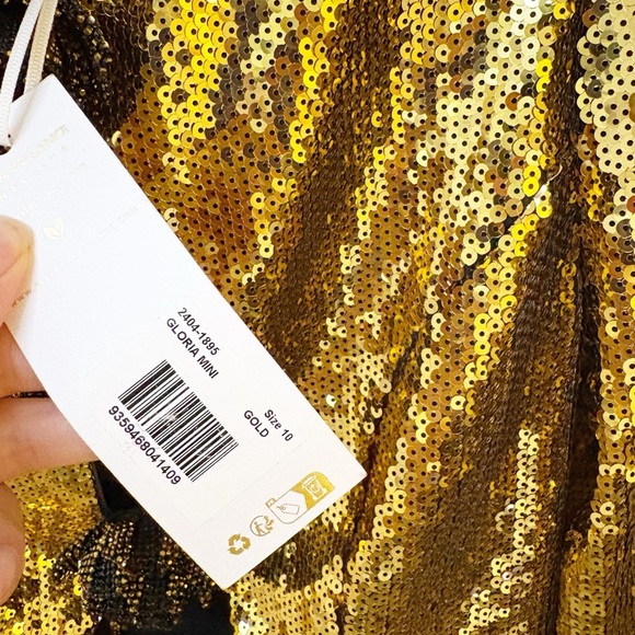 New REBECCA VALLANCE Gloria Floral Sequined Dress - Picture 9 of 9